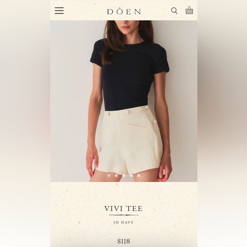 Doen Vivi Tee in Navy